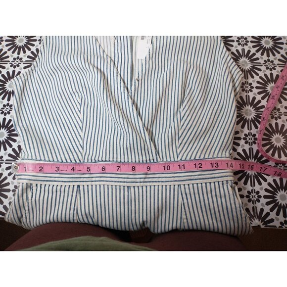 ☀️NWT Point Sur J. Crew Stripes Wide Leg Tailored Jumpsuit, size 4 - Picture 14 of 15